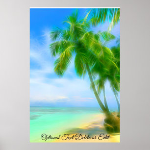 Poster *~* Exotic Tropical PALM Tree Beach AP13