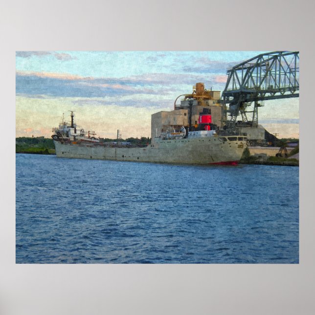 Poster Expédition ancrée dans la peinture portuaire Impri (Devant)