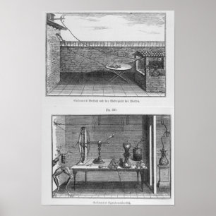 Poster Expérience sur des grenouilles par Louis Galvani