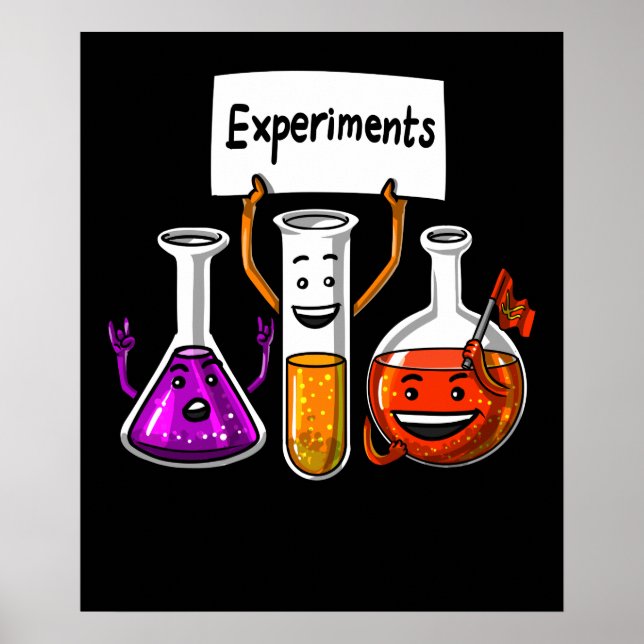 Poster Expériences en chimie Drôle Science Plaisanterie (Devant)