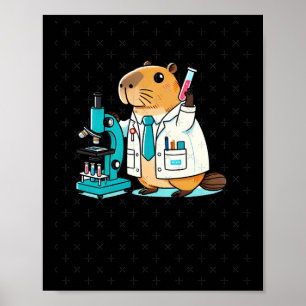 Poster Expériences Scientifiques Capybara En Laboratoire