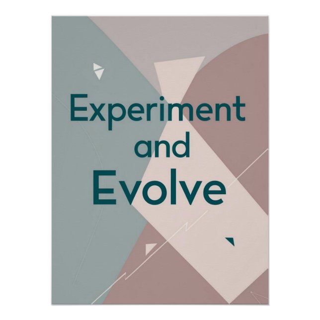 Poster Expérimentez et évoluez (Devant)