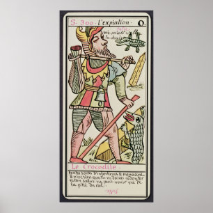 Poster Expiation, carte de tarot, française