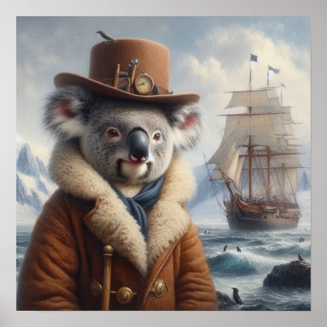 Poster Explorateur arctique de Koala (Devant)