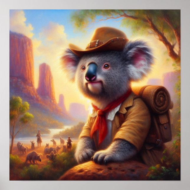 Poster Explorateur Koala (Devant)