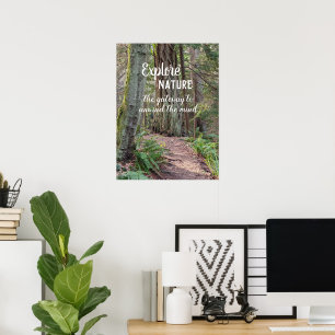 Poster Explorer la piste forestière de la nature Photogra