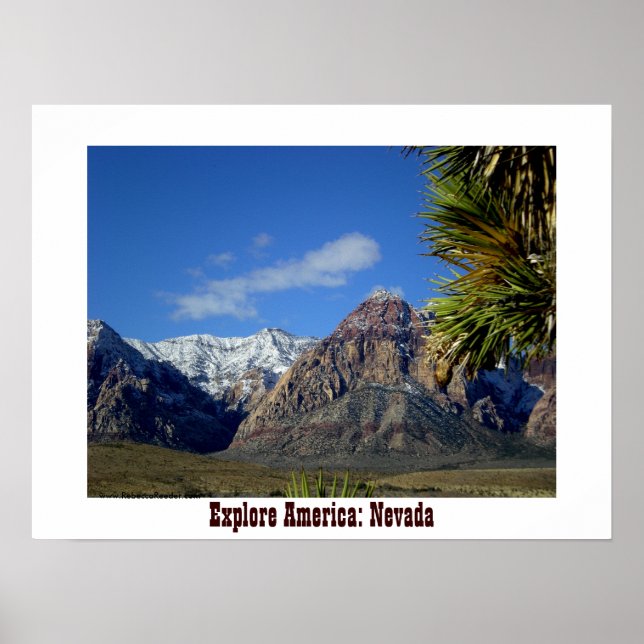 Poster Explorez l'Amérique : Nevada (Devant)