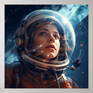 Poster Explorez le Cosmos avec notre astronaute captivant