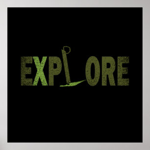 Poster Explorez l'explorateur de nature sauvage