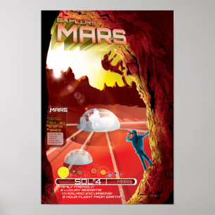 Poster Explorez Mars avec la famille entière