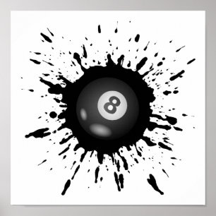 Poster Explosion de billard