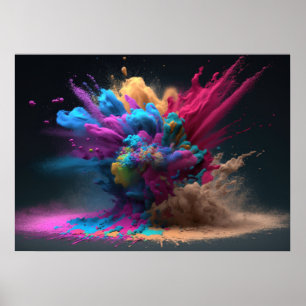 Poster Explosion de couleur