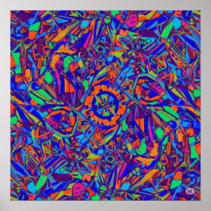 Poster Explosion de couleur pleine image