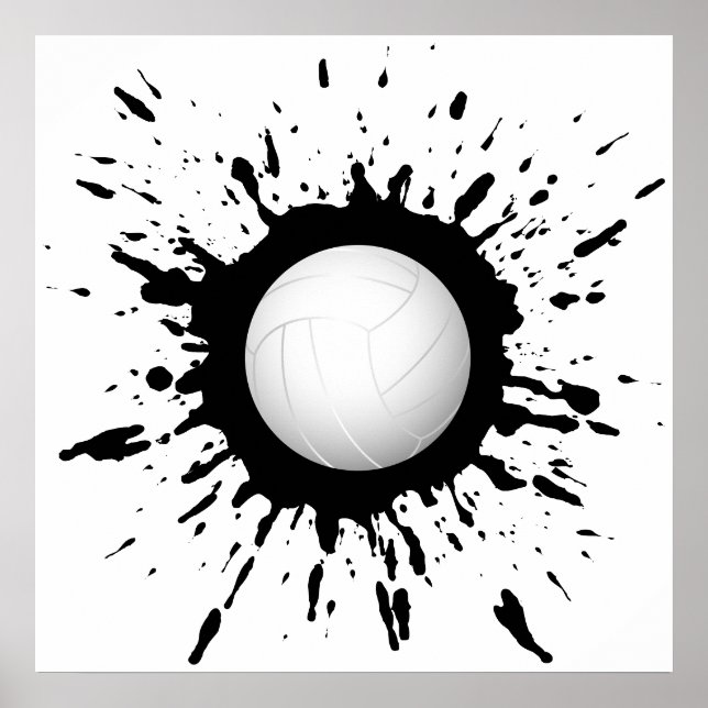 Poster Explosion de volley-ball 1 (Devant)