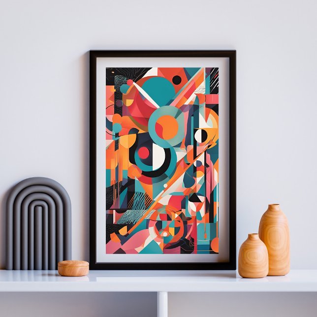 Poster Explosion géométrique rétro (Créateur téléchargé)