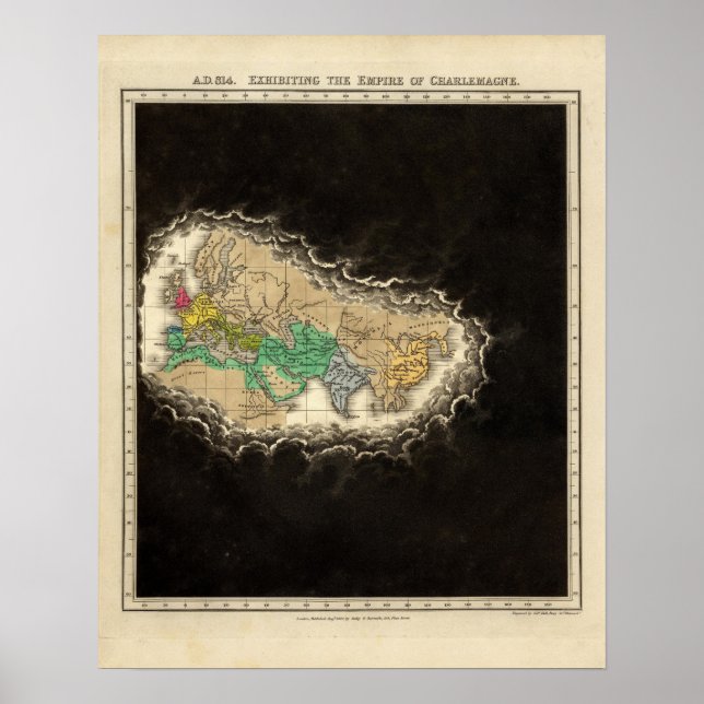 Poster Exposer L'Empire de Charlemagne 814 AD (Devant)