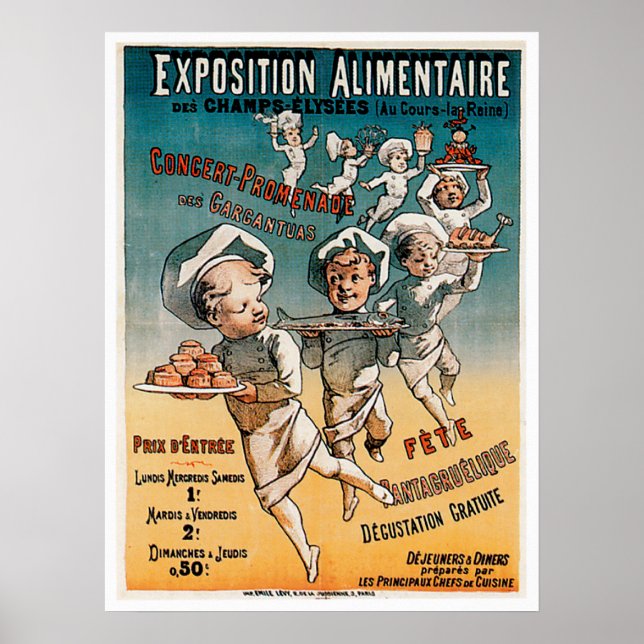Poster Exposition Alimentaire Alimentaire Vintage (Devant)
