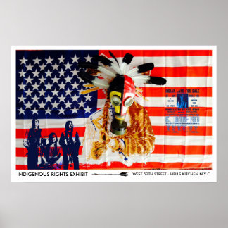 POSTER EXPOSITION ARTISTIQUE DES DROITS DES AUTOCHTONES -