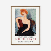 Exposition d'Amedeo Modigliani, une femme avec des