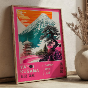 Poster Exposition d'art japonais Scenery Rose Yayoi Kusam