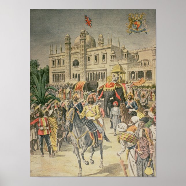 Poster Exposition de 1900 : le pavillon anglo-indien (Devant)