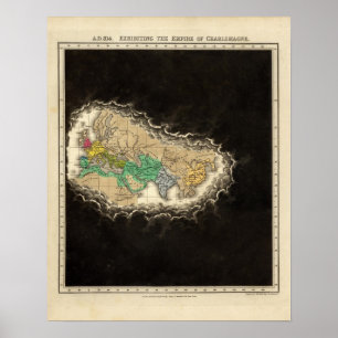 Poster Exposition de l'empire de l'ANNONCE de Charlemagne