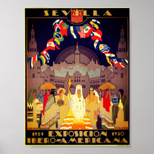 Poster Exposition ibéro-américaine de 1929