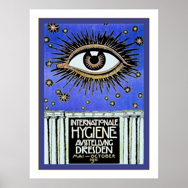 Poster Exposition internationale d'hygiène~ Advert Vintag (Devant)