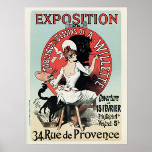 Poster Exposition vintage Art nouveau