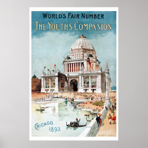 Poster Exposition vintage du monde de Chicago 1893