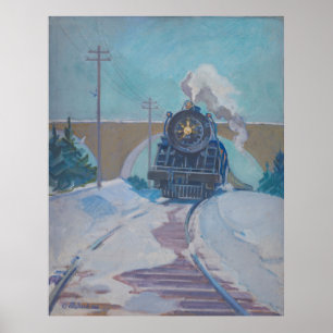 Poster Express d'hiver - Kulhanek Train Scene (1968)