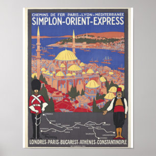 Poster Express d'orient vers Constantinople