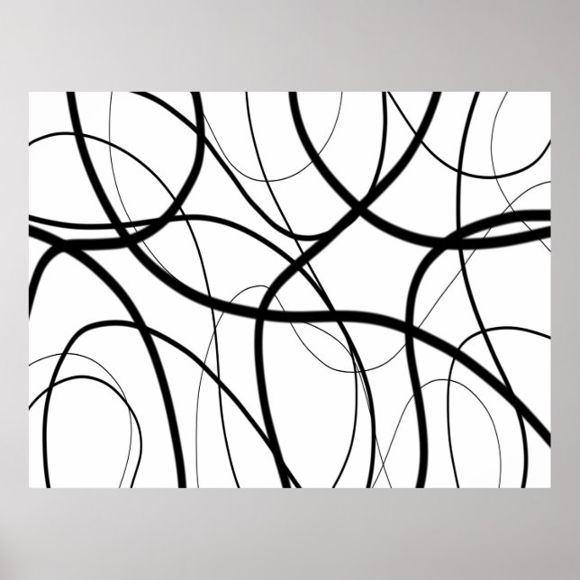 Poster Expression en noir et blanc (Devant)