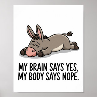 Poster Expression fatiguée