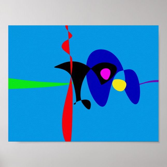 Poster Expressionnisme Abstrait Art numérique simple (Devant)