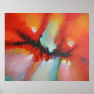 Poster Expressionnisme Abstrait moderne peinture acryliqu