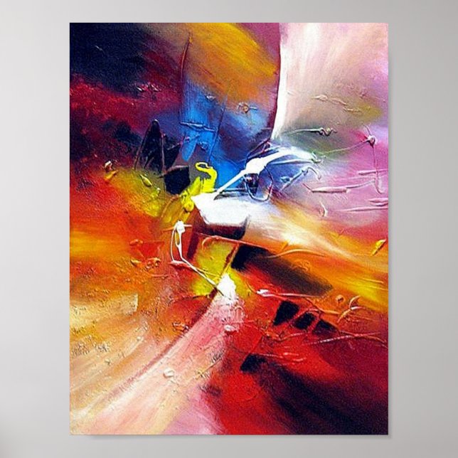 Poster Expressionnisme Abstrait Peinture Art contemporain (Devant)