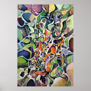Poster Expressionnisme Abstrait Théorie du Chaos Aquarell