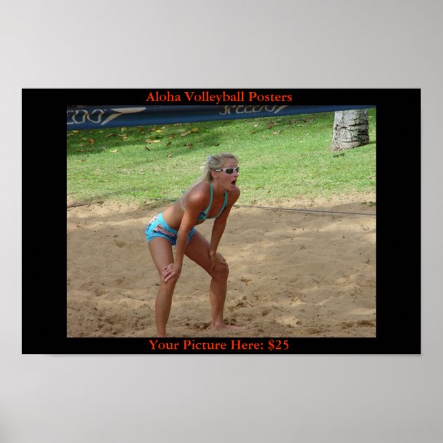 Poster Expressions de volley-ball (Devant)