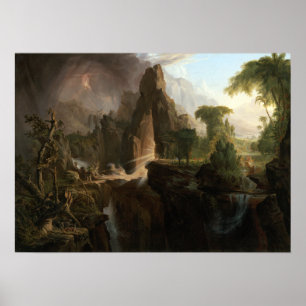 Poster Expulsion de Thomas Cole du jardin d'Eden