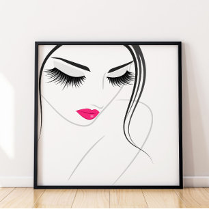 Poster Extension de la barre des cils longs