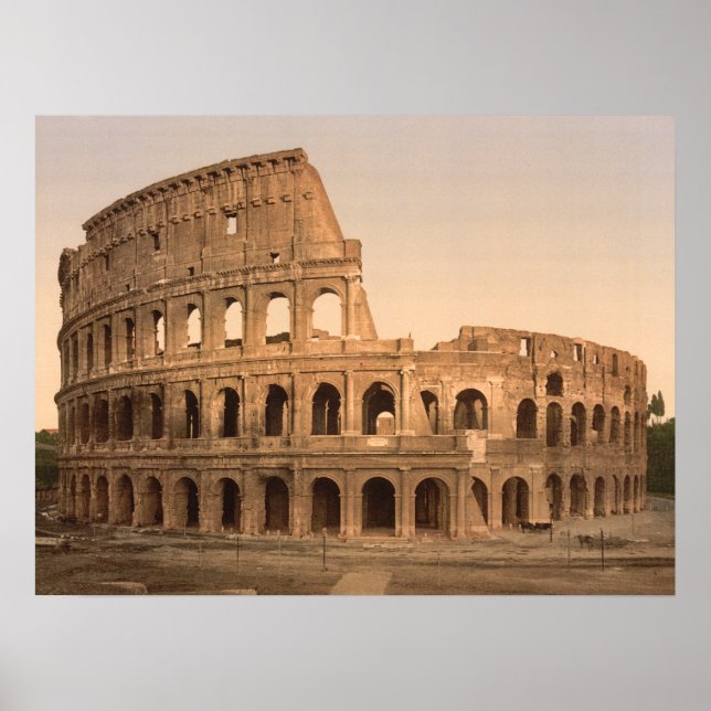 Poster Extérieur du Colisée, Rome, tirage d'archives (Devant)