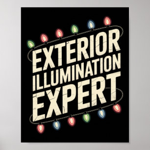 Poster Extérieur Illumination Expert Saison de Noël Humo