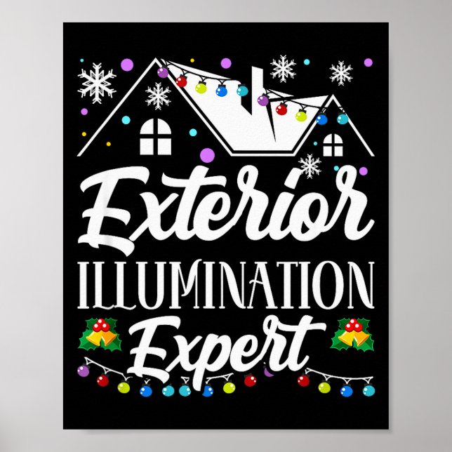 Poster Exterior Illumination Expert Funny Christmas Decor (Devant)