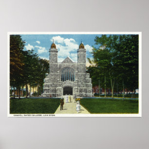 Poster Exterior View of Bates College Chapel