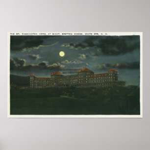 Poster Exterior View of Mt Washington Hotel at Night