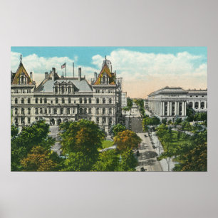 Poster Exterior View of State Capitol & Educational