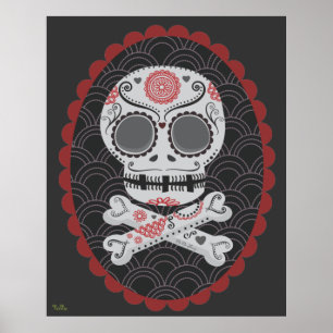 Poster Extra Large Day of Dead Sugar Skull Vector Art
