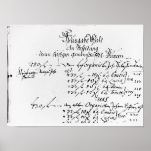 Poster Extrait du salaire de J.S. Bach