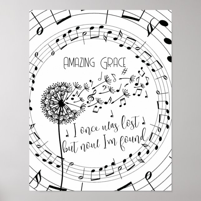 Poster Extraordinaire Hymne de grâce Dandelion chrétien (Devant)